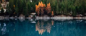 Preview wallpaper lake, forest, slope, water, reflection