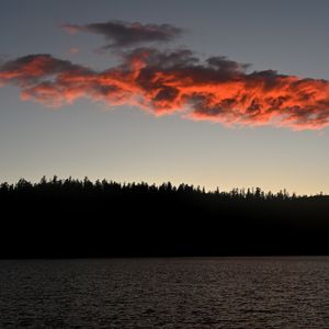 Preview wallpaper lake, forest, trees, clouds, nature
