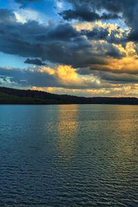 Preview wallpaper lake, forest, trees, clouds, ripples