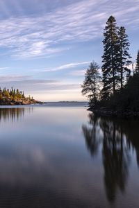 Preview wallpaper lake, forest, trees, autumn, water, reflection, landscape