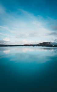 Preview wallpaper lake, hills, iceland, blue, sky, reflection