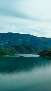 Preview wallpaper lake, hills, landscape, nature