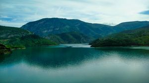 Preview wallpaper lake, hills, landscape, nature