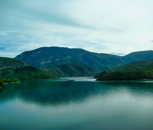 Preview wallpaper lake, hills, landscape, nature