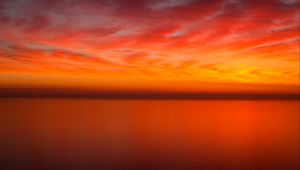 Preview wallpaper lake, horizon, sky, evening