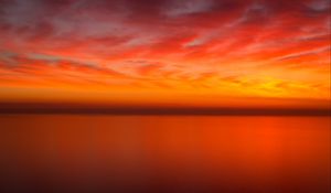Preview wallpaper lake, horizon, sky, evening