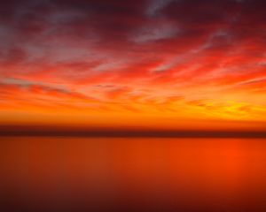 Preview wallpaper lake, horizon, sky, evening
