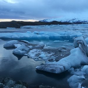 Preview wallpaper lake, ice, shards, winter, nature