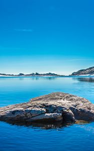 Preview wallpaper lake, island, mountain