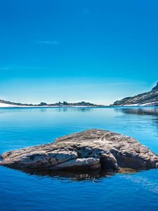 Preview wallpaper lake, island, mountain