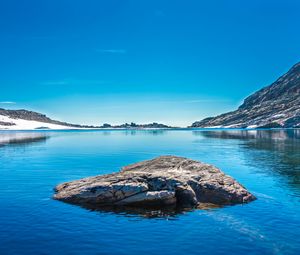 Preview wallpaper lake, island, mountain