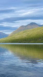 Preview wallpaper lake, island, trees, reflection, nature, landscape