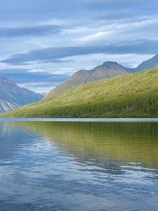 Preview wallpaper lake, island, trees, reflection, nature, landscape