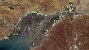 Preview wallpaper lake, landform, aerial view, nature