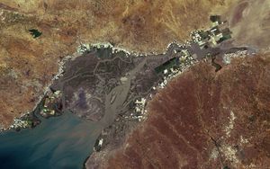 Preview wallpaper lake, landform, aerial view, nature