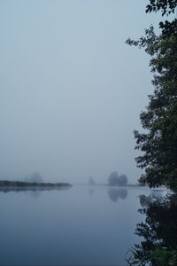 Preview wallpaper lake, landscape, fog, trees, nature