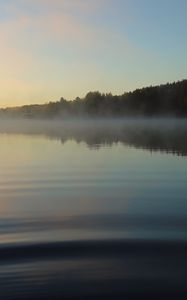 Preview wallpaper lake, landscape, forest, sky, silence