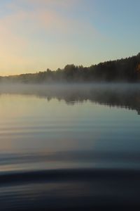 Preview wallpaper lake, landscape, forest, sky, silence