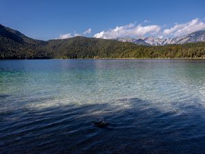 Preview wallpaper lake, landscape, mountains, trees, nature