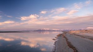 Preview wallpaper lake, landscape, mountains, reflection