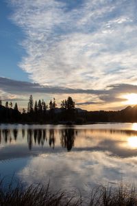 Preview wallpaper lake, landscape, nature, trees, reflection