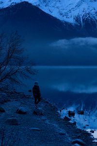 Preview wallpaper lake, loneliness, solitude, mountains, alaska