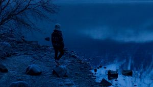 Preview wallpaper lake, loneliness, solitude, mountains, alaska