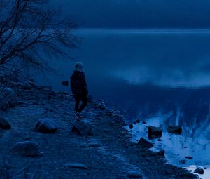Preview wallpaper lake, loneliness, solitude, mountains, alaska