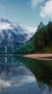 Preview wallpaper lake, mountain, forest, reflection, water