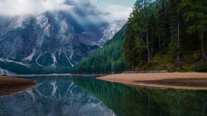 Preview wallpaper lake, mountain, forest, reflection, water