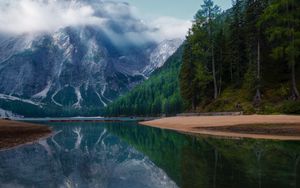Preview wallpaper lake, mountain, forest, reflection, water