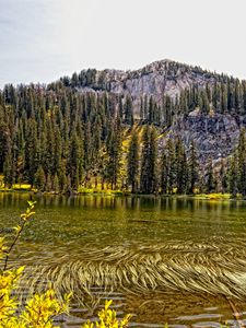 Preview wallpaper lake, mountain, forest, autumn landscape