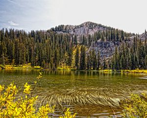 Preview wallpaper lake, mountain, forest, autumn landscape