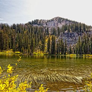 Preview wallpaper lake, mountain, forest, autumn landscape