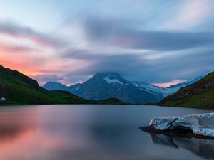 Preview wallpaper lake, mountain, landscape, nature, silence