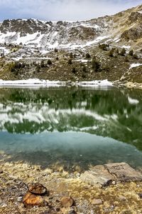 Preview wallpaper lake, mountain, reflection, slope, nature