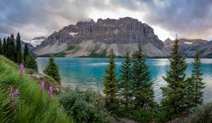 Preview wallpaper lake, mountain, shore, landscape, nature