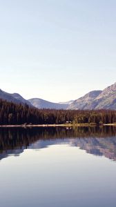 Preview wallpaper lake, mountain, sky, reflection, trees