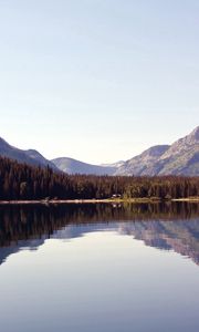 Preview wallpaper lake, mountain, sky, reflection, trees