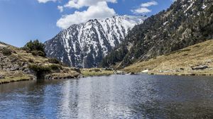 Preview wallpaper lake, mountain, slope, nature