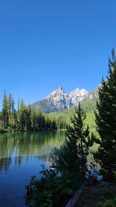 Preview wallpaper lake, mountain, trees, landscape