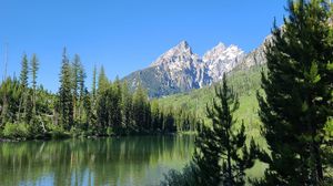 Preview wallpaper lake, mountain, trees, landscape