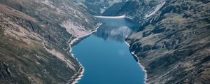 Preview wallpaper lake, mountains, aerial  view, landscape