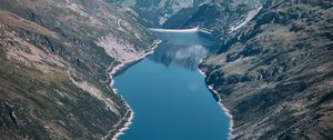 Preview wallpaper lake, mountains, aerial  view, landscape