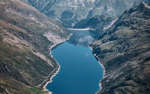 Preview wallpaper lake, mountains, aerial  view, landscape