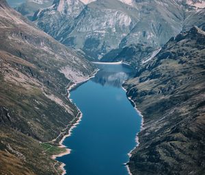 Preview wallpaper lake, mountains, aerial  view, landscape