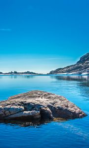 Preview wallpaper lake, mountains, blue water