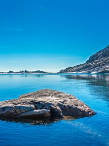 Preview wallpaper lake, mountains, blue water