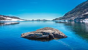 Preview wallpaper lake, mountains, blue water