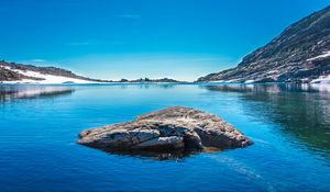 Preview wallpaper lake, mountains, blue water